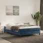 vidaXL Cama box spring con colchón terciopelo azul oscuro 140x200 cm vidaXL Cama box spring con colchón terciopelo azul oscuro 140x200 cm