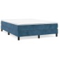 vidaXL Cama box spring con colchón terciopelo azul oscuro 140x200 cm vidaXL Cama box spring con colchón terciopelo azul oscuro 140x200 cm
