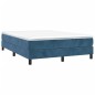 vidaXL Cama box spring con colchón terciopelo azul oscuro 140x200 cm vidaXL Cama box spring con colchón terciopelo azul oscuro 140x200 cm