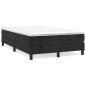 vidaXL Cama box spring con colchón terciopelo negro 120x200 cm vidaXL Cama box spring con colchón terciopelo negro 120x200 cm