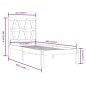 vidaXL Estructura de cama individual madera maciza blanco 75x190 cm