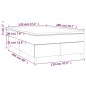 vidaXL Cama box spring con colchón tela marrón oscuro 120x200 cm