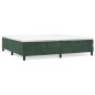 vidaXL Cama box spring con colchón terciopelo verde oscuro 200x200 cm