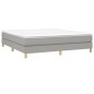 vidaXL Cama box spring con colchón tela gris claro 160x200 cm vidaXL Cama box spring con colchón tela gris claro 160x200 cm