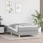 vidaXL Cama box spring con colchón tela gris claro 90x200 cm vidaXL Cama box spring con colchón tela gris claro 90x200 cm