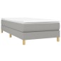 vidaXL Cama box spring con colchón tela gris claro 90x200 cm vidaXL Cama box spring con colchón tela gris claro 90x200 cm