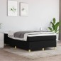 vidaXL Cama box spring con colchón tela negro 120x200 cm