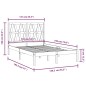 vidaXL Estructura de cama madera maciza de pino 135x190 cm vidaXL Estructura de cama madera maciza de pino 135x190 cm