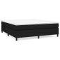vidaXL Cama box spring con colchón tela negro 160x200 cm