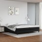 vidaXL Cama box spring con colchón cuero sintético negro 200x200 cm vidaXL Cama box spring con colchón cuero sintético negro 200x200 cm