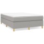 vidaXL Cama box spring con colchón tela gris claro 140x200 cm vidaXL Cama box spring con colchón tela gris claro 140x200 cm