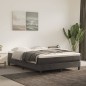 vidaXL Cama box spring con colchón terciopelo gris oscuro 140x190 cm vidaXL Cama box spring con colchón terciopelo gris oscuro 140x190 cm