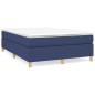 vidaXL Cama box spring con colchón tela azul 140x190 cm vidaXL Cama box spring con colchón tela azul 140x190 cm