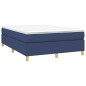 vidaXL Cama box spring con colchón tela azul 140x190 cm vidaXL Cama box spring con colchón tela azul 140x190 cm