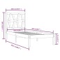 vidaXL Estructura de cama de madera maciza de pino gris 100x200 cm vidaXL Estructura de cama de madera maciza de pino gris 100x200 cm
