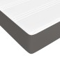 vidaXL Cama box spring con colchón cuero sintético gris 90x200 cm vidaXL Cama box spring con colchón cuero sintético gris 90x200 cm