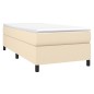 vidaXL Cama box spring con colchón tela color crema 80x200 cm vidaXL Cama box spring con colchón tela color crema 80x200 cm