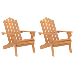 vidaXL Sillas de jardín Adirondack 2 unidades madera maciza de acacia