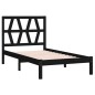 vidaXL Estructura de cama madera maciza de pino negra 100x200 cm vidaXL Estructura de cama madera maciza de pino negra 100x200 cm