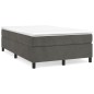 vidaXL Cama box spring con colchón terciopelo gris oscuro 120x200 cm vidaXL Cama box spring con colchón terciopelo gris oscuro 120x200 cm