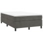 vidaXL Cama box spring con colchón terciopelo gris oscuro 120x200 cm vidaXL Cama box spring con colchón terciopelo gris oscuro 120x200 cm