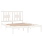 vidaXL Estructura de cama madera maciza blanco 135x190 cm vidaXL Estructura de cama madera maciza blanco 135x190 cm