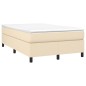 vidaXL Cama box spring con colchón tela color crema 120x200 cm vidaXL Cama box spring con colchón tela color crema 120x200 cm