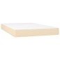 vidaXL Cama box spring con colchón tela color crema 120x200 cm vidaXL Cama box spring con colchón tela color crema 120x200 cm