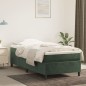 vidaXL Cama box spring con colchón terciopelo verde oscuro 100x200 cm vidaXL Cama box spring con colchón terciopelo verde oscuro 100x200 cm
