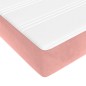 vidaXL Cama box spring con colchón terciopelo rosa 180x200 cm vidaXL Cama box spring con colchón terciopelo rosa 180x200 cm