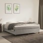 vidaXL Cama box spring con colchón terciopelo gris claro 180x200 cm vidaXL Cama box spring con colchón terciopelo gris claro 180x200 cm