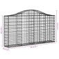 vidaXL Cestas de gaviones 12 uds forma arco hierro 200x30x100/120 cm vidaXL Cestas de gaviones 12 uds forma arco hierro 200x30x100/120 cm