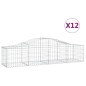 vidaXL Cestas de gaviones 12 uds forma de arco hierro 200x50x40/60 cm vidaXL Cestas de gaviones 12 uds forma de arco hierro 200x50x40/60 cm