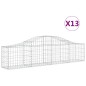 vidaXL Cestas de gaviones 13 uds forma de arco hierro 200x30x40/60 cm vidaXL Cestas de gaviones 13 uds forma de arco hierro 200x30x40/60 cm