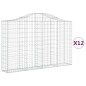 vidaXL Cestas gaviones 12 uds forma de arco hierro 200x30x120/140 cm vidaXL Cestas gaviones 12 uds forma de arco hierro 200x30x120/140 cm
