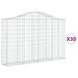 vidaXL Cestas gaviones 30 uds forma de arco hierro 200x30x120/140 cm vidaXL Cestas gaviones 30 uds forma de arco hierro 200x30x120/140 cm