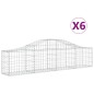 vidaXL Cestas de gaviones 6 uds forma de arco hierro 200x30x40/60 cm vidaXL Cestas de gaviones 6 uds forma de arco hierro 200x30x40/60 cm
