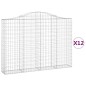 vidaXL Cestas gaviones 12 uds forma de arco hierro 200x30x140/160 cm vidaXL Cestas gaviones 12 uds forma de arco hierro 200x30x140/160 cm