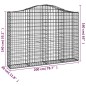 vidaXL Cestas gaviones 12 uds forma de arco hierro 200x30x140/160 cm vidaXL Cestas gaviones 12 uds forma de arco hierro 200x30x140/160 cm