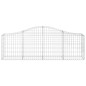 vidaXL Cestas de gaviones 18 uds forma de arco hierro 200x30x60/80 cm