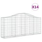 vidaXL Cestas de gaviones 14 uds forma de arco hierro 200x30x80/100 cm vidaXL Cestas de gaviones 14 uds forma de arco hierro 200x30x80/100 cm