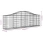 vidaXL Cestas de gaviones 4 uds forma de arco hierro 200x30x60/80 cm vidaXL Cestas de gaviones 4 uds forma de arco hierro 200x30x60/80 cm