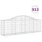 vidaXL Cestas de gaviones 13 uds forma de arco hierro 200x30x60/80 cm vidaXL Cestas de gaviones 13 uds forma de arco hierro 200x30x60/80 cm