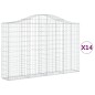 vidaXL Cestas gaviones 14 uds forma de arco hierro 200x30x120/140 cm vidaXL Cestas gaviones 14 uds forma de arco hierro 200x30x120/140 cm