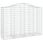 vidaXL Cestas gaviones 20 uds forma de arco hierro 200x50x140/160 cm