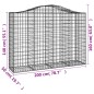 vidaXL Cestas gaviones 20 uds forma de arco hierro 200x50x140/160 cm