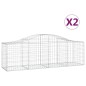 vidaXL Cestas gaviones 2 uds forma de arco hierro 200x50x60/80 cm vidaXL Cestas gaviones 2 uds forma de arco hierro 200x50x60/80 cm