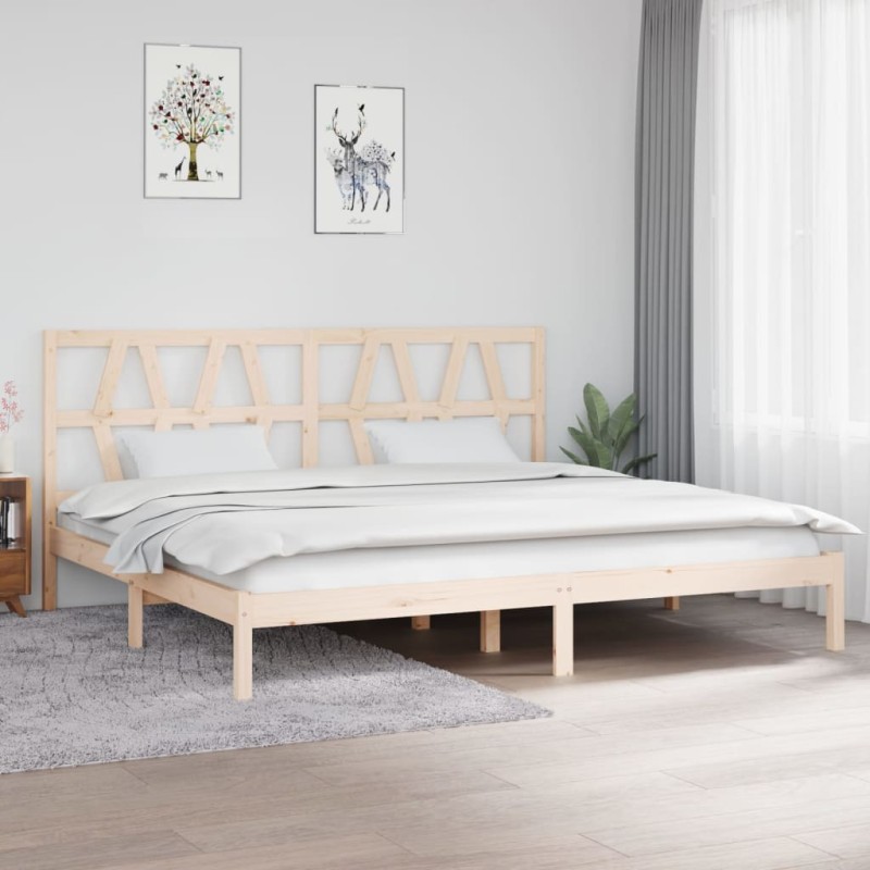 vidaXL Estructura de cama de madera maciza de pino 200x200 cm vidaXL Estructura de cama de madera maciza de pino 200x200 cm