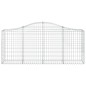 vidaXL Cestas de gaviones 2 uds forma de arco hierro 200x30x80/100 cm vidaXL Cestas de gaviones 2 uds forma de arco hierro 200x30x80/100 cm