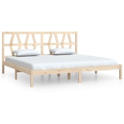 vidaXL Estructura de cama de madera maciza de pino 200x200 cm